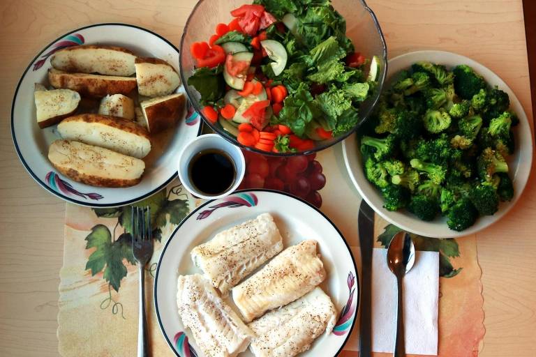 Exemplo de refeição baseada em alimentos minimamente processados ou não processados