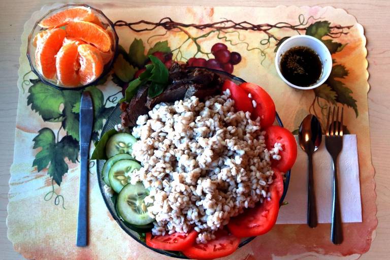 Exemplo de refeição baseada em alimentos minimamente processados ou não processados