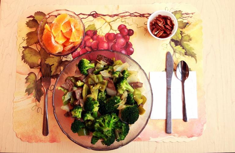 Exemplo de refeição baseada em alimentos minimamente processados ou não processados