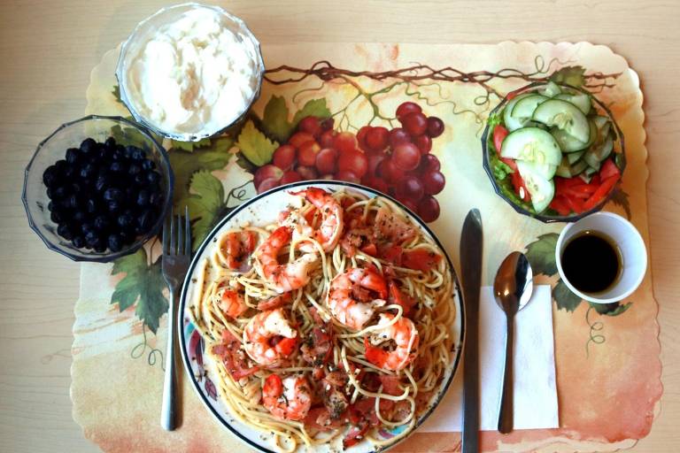 Exemplo de refeição baseada em alimentos minimamente processados ou não processados