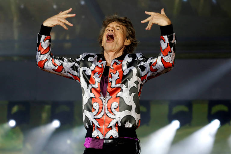 Mick Jagger em show na França, em junho 