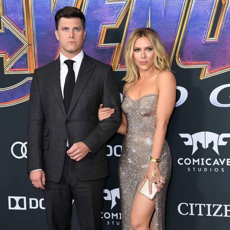 Scarlett Johansson e Colin Jost na premiere de "Vingadores: Ultimato" em Los Angeles