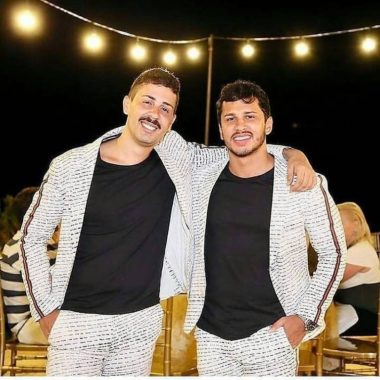 Carlinhos Maia e Lucas Guimarães no jantar pré-casamento