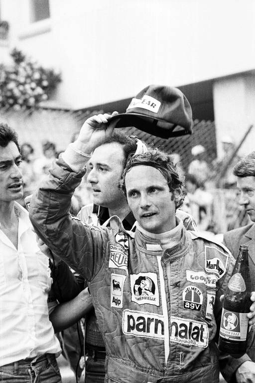 Niki Lauda em treino do GP de Mônaco de 1976
