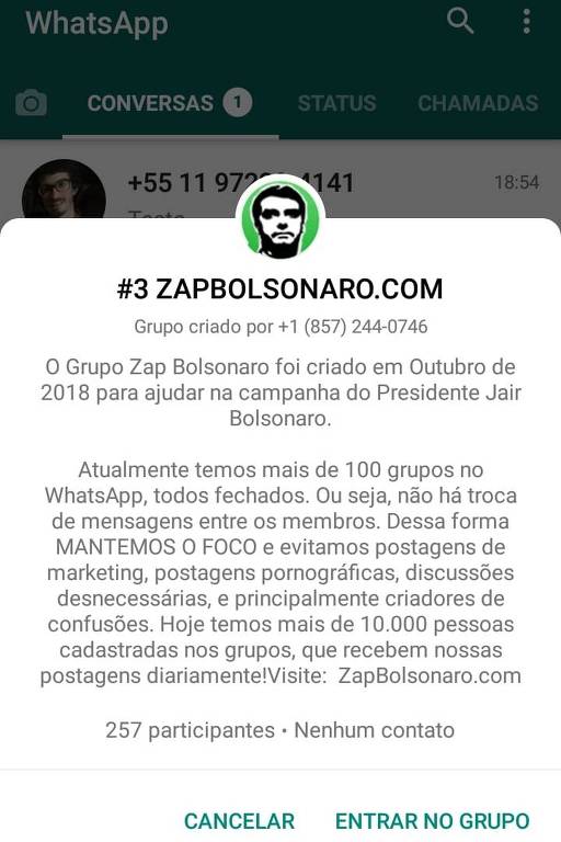No WhatsApp e no Telegram, bolsonaristas buscam dar tom espontâneo a protestos