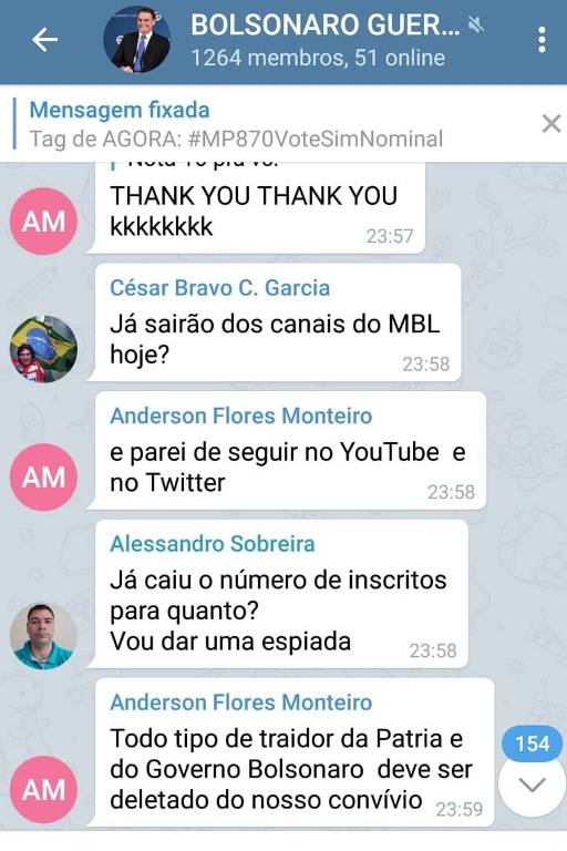 No WhatsApp e no Telegram, bolsonaristas buscam dar tom espontâneo a protestos