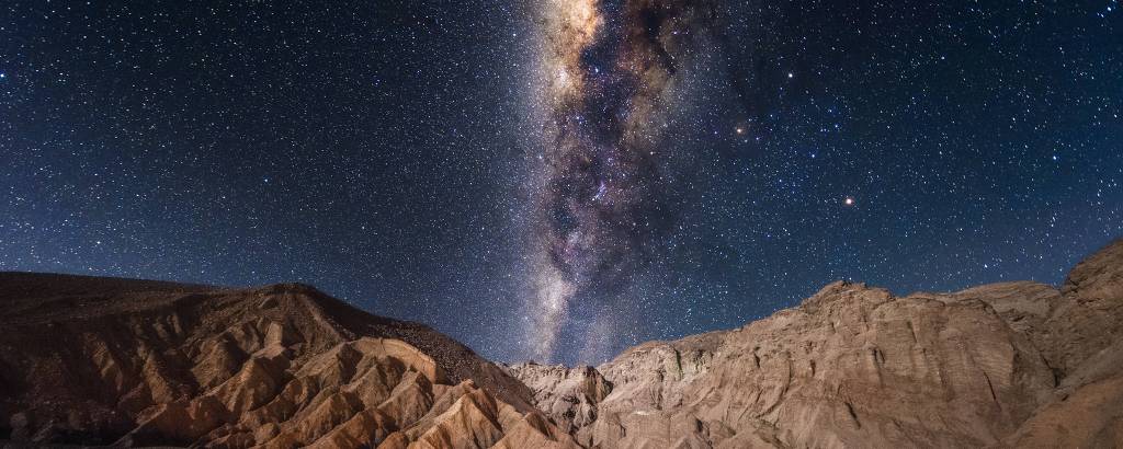Via Láctea vista a partir do Vale da Morte, em San Pedro do Atacama, no Chile