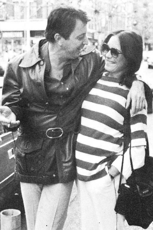 O diretor Daniel Filho com a atriz Regina Duarte em Nova York (EUA), na época do programa "Malu Mulher"