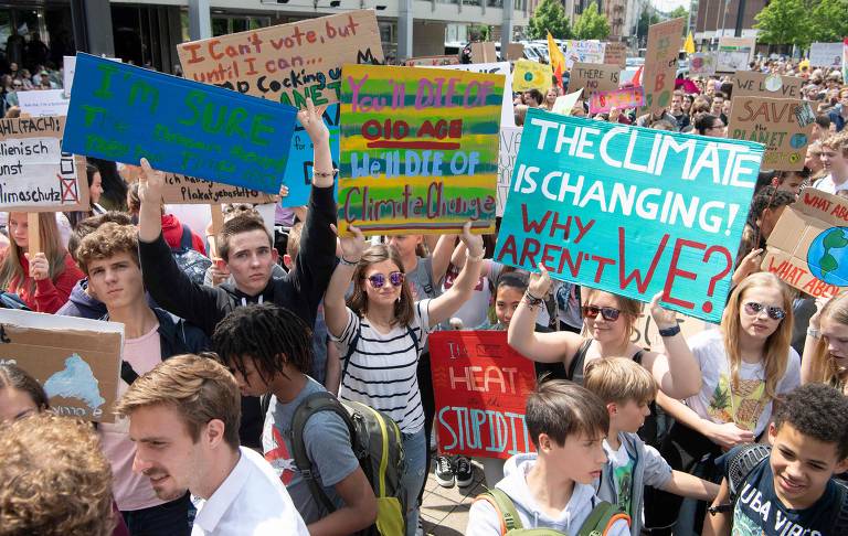 Frankfurt também teve atos durante a "Fridays for Future"