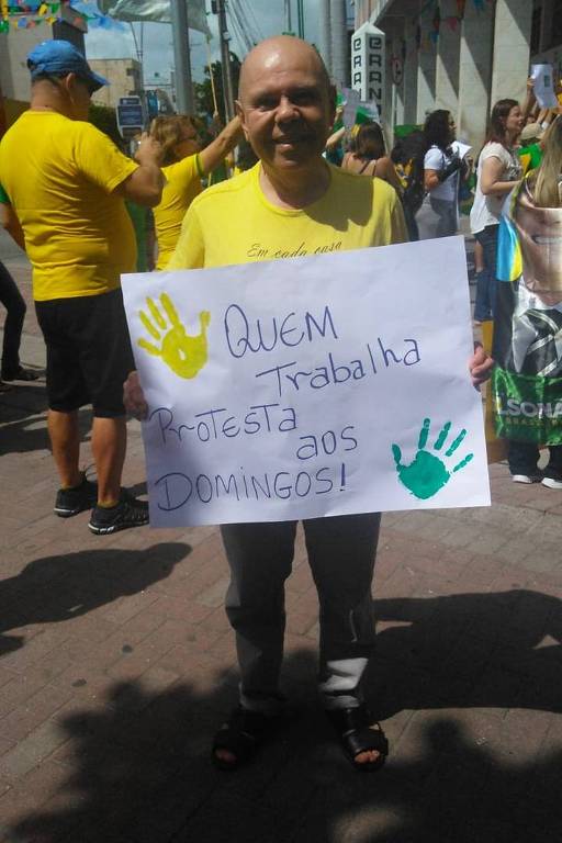 Manifestante pró-bolsonaro em Caruaru