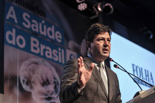 Ministro da Saúde, Luiz Henrique Mandetta, durante discurso no 6º Fórum Saúde do Brasil