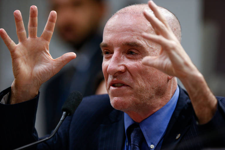 Eike Batista durante depoimento na CPI do BNDES, no Senado, em novembro de 2017