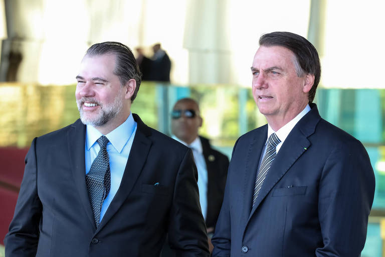 O presidente do STF, Dias Toffoli, após encontro com o presidente Jair Bolsonaro (PSL)