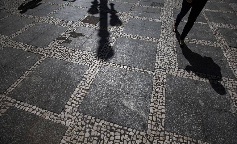 Calçadões de pedra portuguesa, em São Paulo