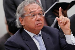 Brazil's Economy Minister Paulo Guedes attends a session of the Finance and Taxation Committee of the Chamber of Deputies in Brasilia
