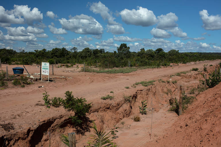 Trincheiras construídas pela fazenda Estrondo impedem acesso dos residentes da comunidade de Cachoeira
