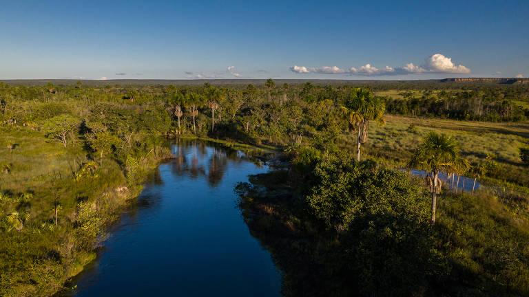 Imagem área de Cacimbinha, comunidade afetada pela fazenda Estrondo