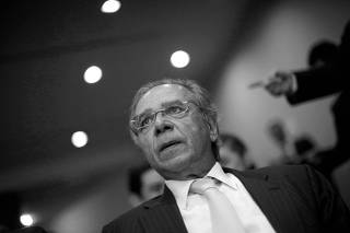 Brazil's Economy Minister Paulo Guedes attends a seminar about pension reform bill in Brasilia
