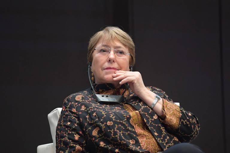 A alta comissária da ONU para os Direitos Humanos, Michelle Bachelet, em evento em Túnis