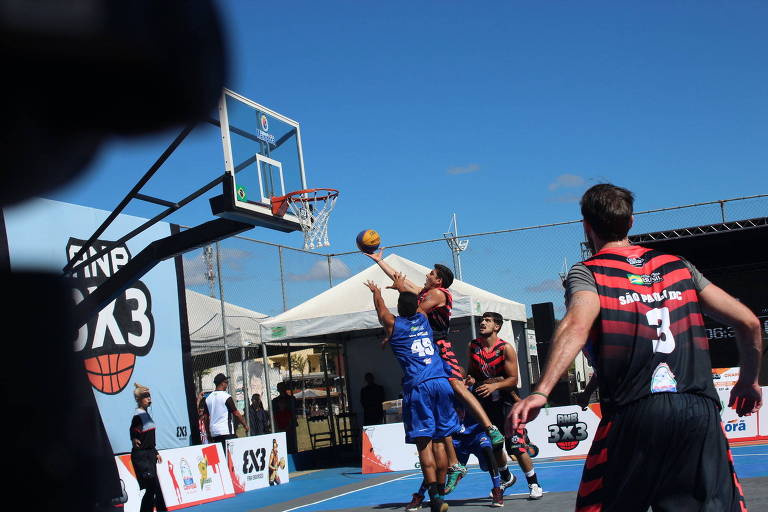 Jogo do São Paulo DC no campeonato nacional de basquete 3 x 3