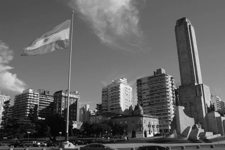 Vista da Plaza de la Bandera, em Rosario, na Argentina