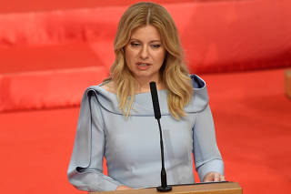 Slovakia's President Zuzana Caputova takes office in Bratislava