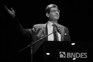 BNDES President Joaquim Levy attends a swearing-in ceremony in Rio de Janeiro