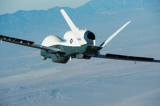 The Northrop Grumman-built Triton unmanned aircraft system completed its first flight from the company's manufacturing facility in Palmdale