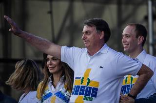 Jair Bolsonaro durante a 27° edição Marcha para Jesus 2019, em SP