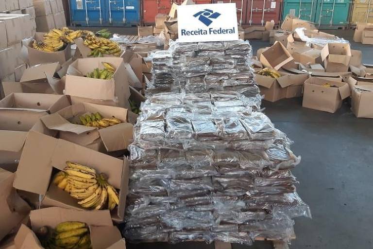 Apreensão de cocaína em carga de banana no porto de Suape, em Pernambuco