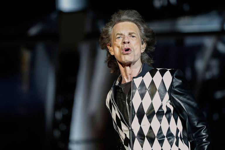Mick Jagger, dos Rolling Stones, durante show da banda no Soldier Field, em Chicago, pela turnê americana 'No Filter'