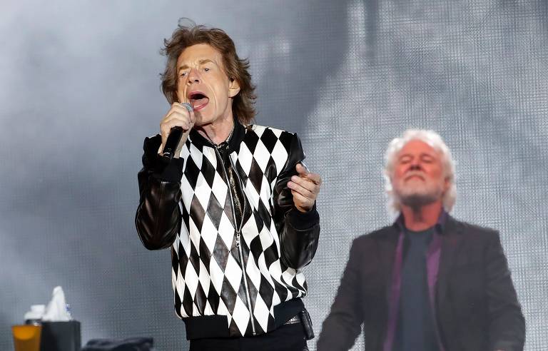 Mick Jagger, dos Rolling Stones, durante show da banda no Soldier Field, em Chicago, pela turnê americana 'No Filter'
