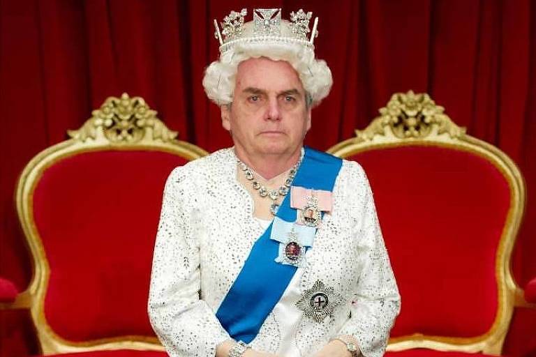 Nos memes, Bolsonaro já virou rainha da Inglaterra