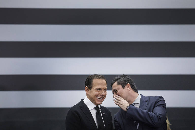 Joao Doria e o ministro Sergio Moro, em encontro em junho