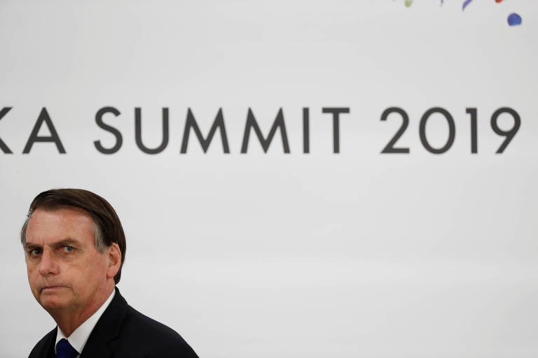 O presidente Jair Bolsonaro durante encontro do G20 em Osaka, no Japão
