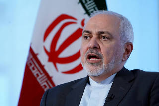 FILE PHOTO: Iran's Foreign Minister Mohammad Javad Zarif sits for an interview with Reuters in New York