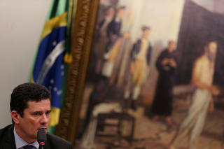 O ministro da Justiça, Sergio Moro, presta depoimento à CCJ da Câmara