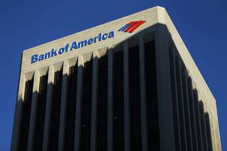 File photo the Bank of America building is shown in Los Angeles, California