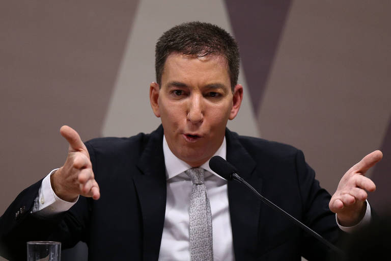 O jornalista Glenn Greenwald, do site The Intercept Brasil, depõe no Congresso sobre os vazamentos de mensagens da Lava Jato