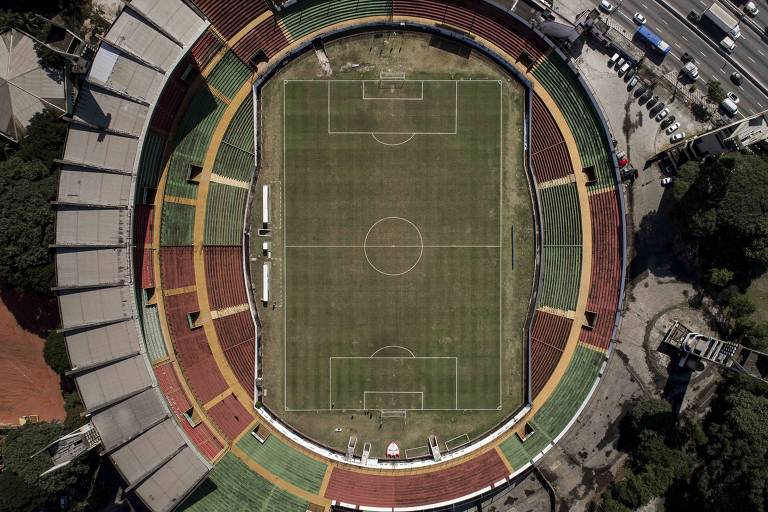 O Canindé, da Portuguesa, estádio que o clube tenta leiloar para pagar suas dívidas