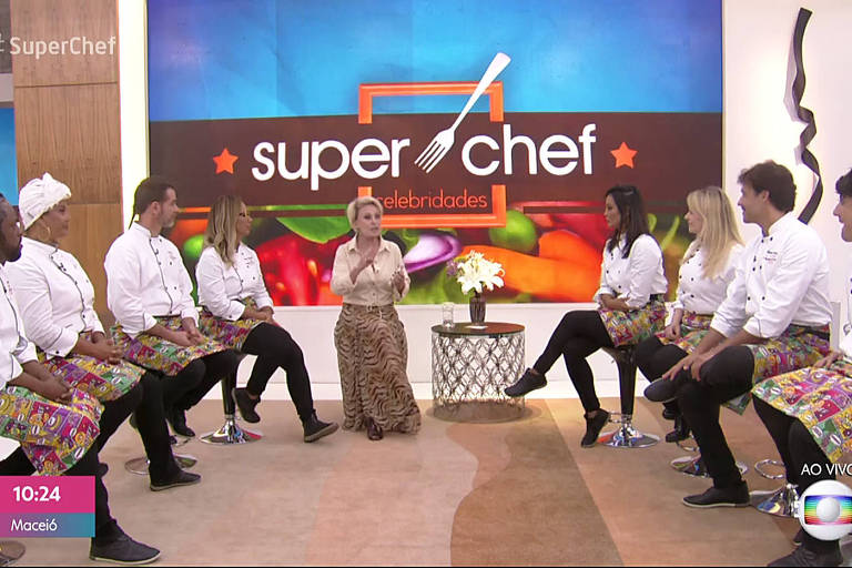 Ana Maria Braga e participantes do Super Chef Celebridades 2019 