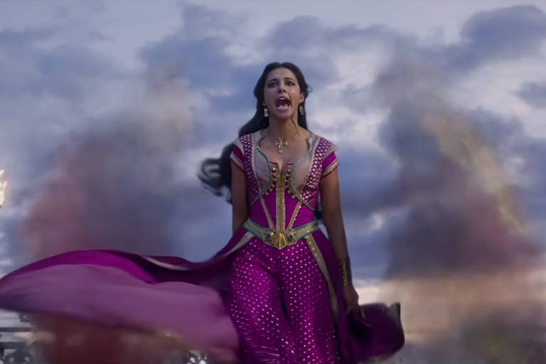 Jasmine em cena do filme "Aladdin"