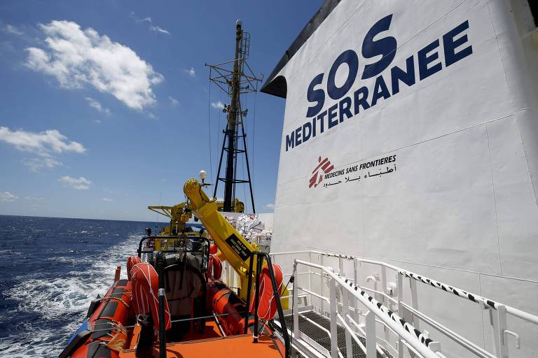 A embarcação Aquarius, retirada das operações de salvamento de migrantes, em uma foto de 26 de junho de 2018
