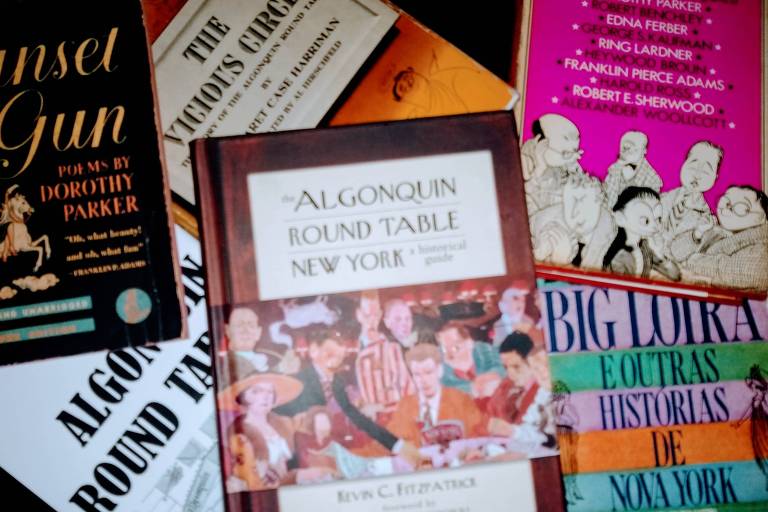 Livros de e sobre os membros da Mesa Redonda do Hotel Algonquin, em Nova York