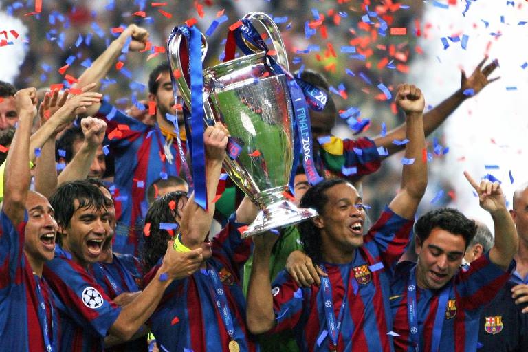 A Liga dos Campeões de 2006 foi a maior conquista de Ronaldinho com a camisa do Barcelona