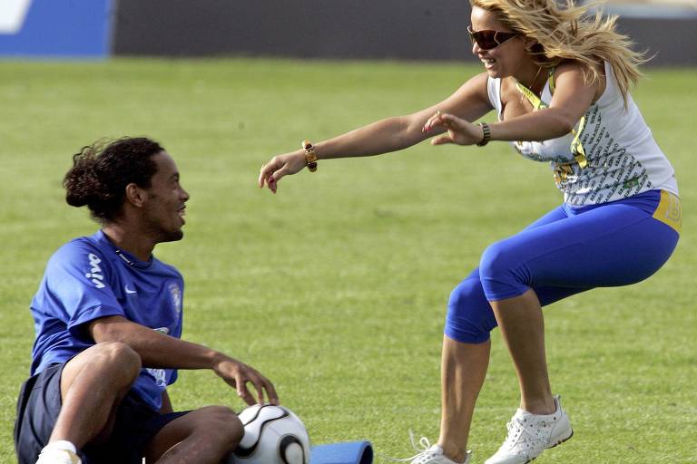 Com cenas como esta, em Weggis, a preparação da seleção para a Copa do Mundo de 2006, na Alemanha, não foi a melhor