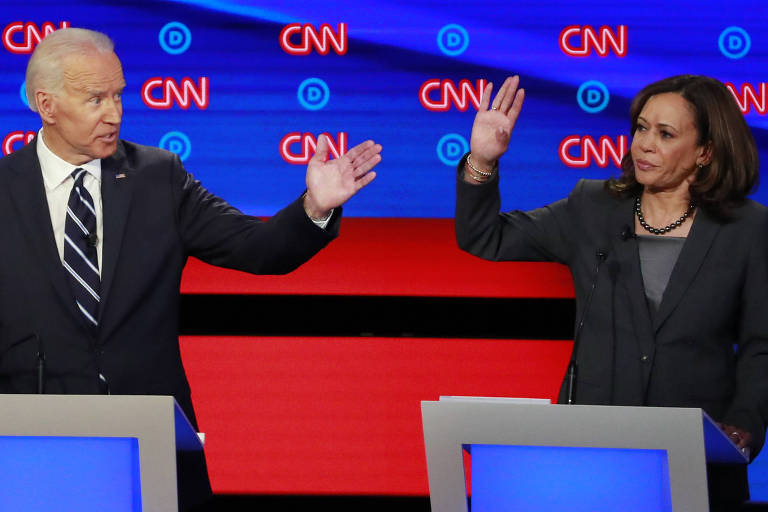 Joe Biden e Kamala Harris debateram lado a lado
