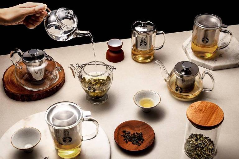Mesa de chá servida na Chá Yê