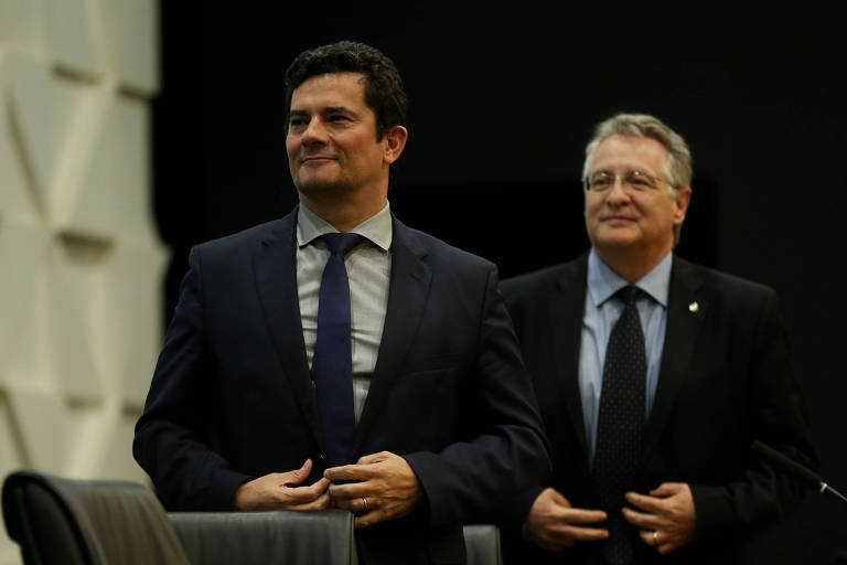 O ministro Sergio Moro e o presidente do Coaf, Roberto Leonel