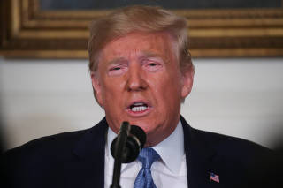 U.S. President Trump speaks about shootings in El Paso and Dayton at the White House in Washington